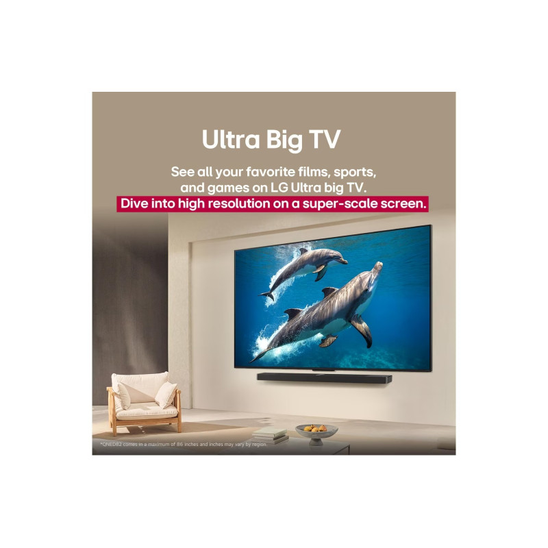 LG 65QNED82A3B 65 inch QNED 4K smart tv met α7 Gen6 AI-processor