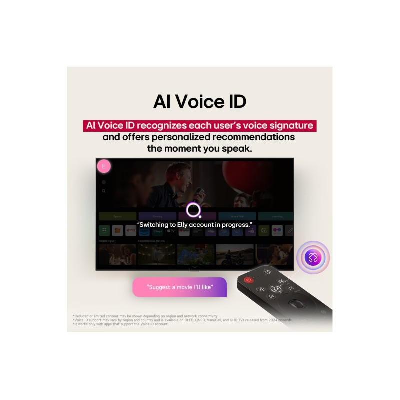 LG 65QNED82A3B 65 inch QNED 4K smart tv met α7 Gen6 AI-processor