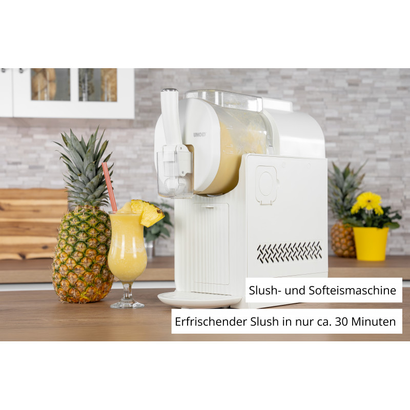 Unold 48965 Sofia 2-in-1 slush- en softijsmachine, 1,5L, 150W, 5 programma's, zwart