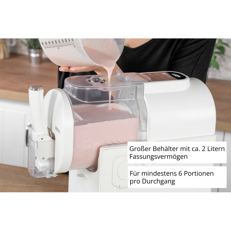 Unold 48965 Sofia 2-in-1 slush- en softijsmachine, 1,5L, 150W, 5 programma's, zwart