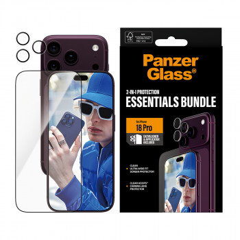 PanzerGlass Essentials 2-in-1 schermbescherming en cameralensbescherming voor iPhone 18 Pro