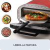 Ariete pizzaoven DA GENNARO rood/rvs 2200W voor pizza's tot 30cm