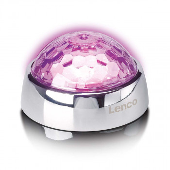 Lenco TTA-080SI platenspeler-stabilisator met RGB-discolicht, 250 g, zilver