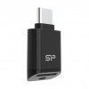 Silicon Power C200 USB-C 3.2 microSD-kaartlezer - zwart