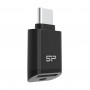 Silicon Power C200 USB-C 3.2 microSD-kaartlezer - zwart