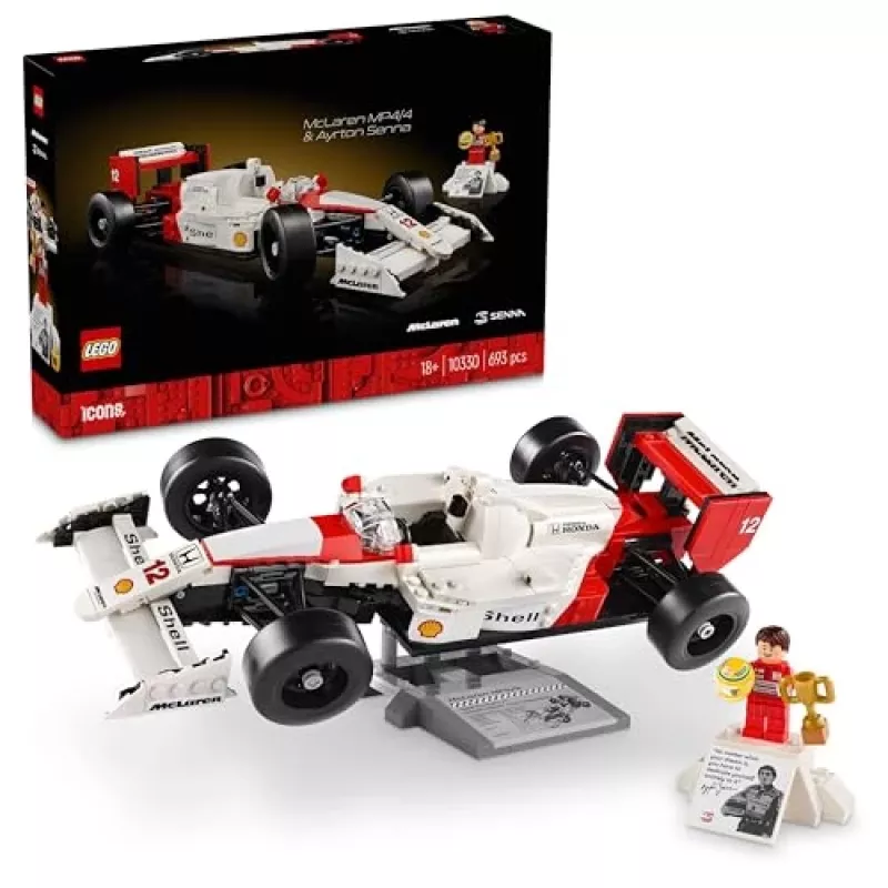 LEGO set McLaren MP4/4 Ayrton Senna 10330 — LEGO ICONS model op schaal