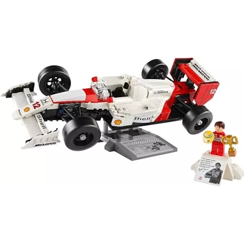LEGO set McLaren MP4/4 Ayrton Senna 10330 — LEGO ICONS model op schaal