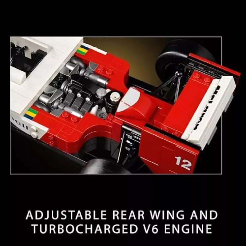 LEGO set McLaren MP4/4 Ayrton Senna 10330 — LEGO ICONS model op schaal