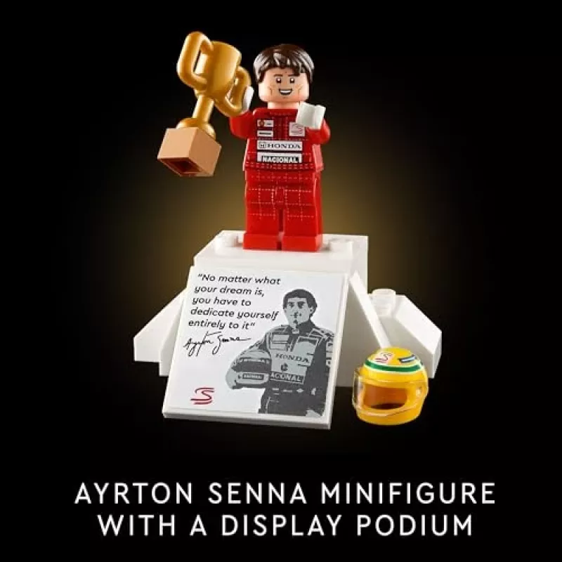 LEGO set McLaren MP4/4 Ayrton Senna 10330 — LEGO ICONS model op schaal