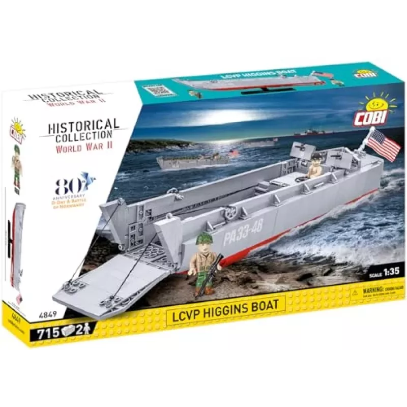 Bouwset Cobi LCVP Higgins Boat 715 onderdelen leeftijd 8+