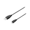 Equip USB 2.0 Type-A naar Micro-B kabel, 1.0m, zwart, 1 m, USB A, Micro-USB B, USB 2.0, male/male, zwart