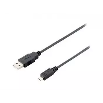 Equip USB 2.0 Type-A naar Micro-B kabel, 1.0m, zwart, 1 m, USB A, Micro-USB B, USB 2.0, male/male, zwart
