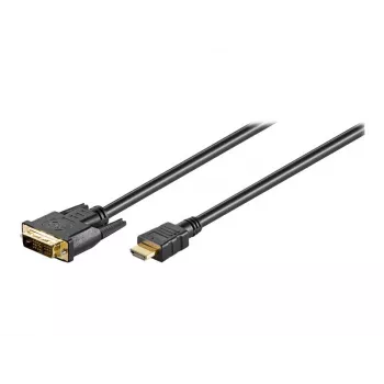 Wentronic Goobay HDMI™ / DVI-D-kabel, zwart, 3 m - 19-polige HDMI™-stekker>DVI-D (18+1) stekker (51581)