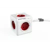 Allocacoc PowerCube Extended - 1,5m - grijs - rood - 220 - 240V (PowerCube Extended 1,5M R)