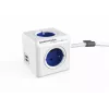 Allocacoc 2402BL/FREUPC stekkerdoos 1,5 m 4 AC-stopcontacten binnen blauw, wit