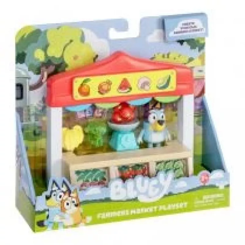 Speelfigurenset TMTOYS Mini Bluey levensmiddelenwinkel BLU17555 – minifigurenset voor speelplezier