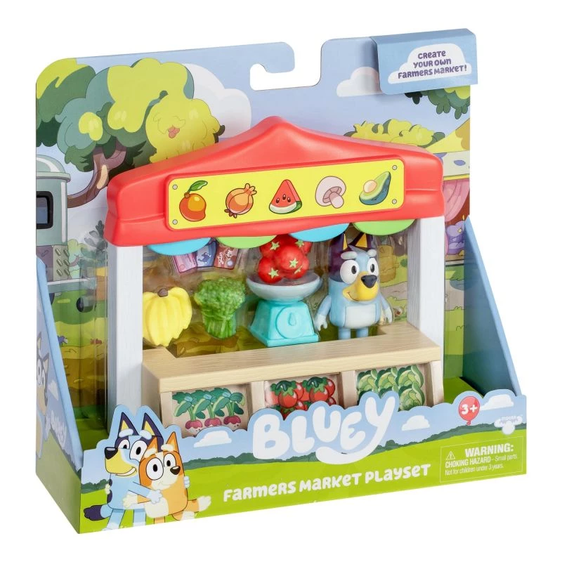 Speelfigurenset TMTOYS Mini Bluey levensmiddelenwinkel BLU17555 – minifigurenset voor speelplezier