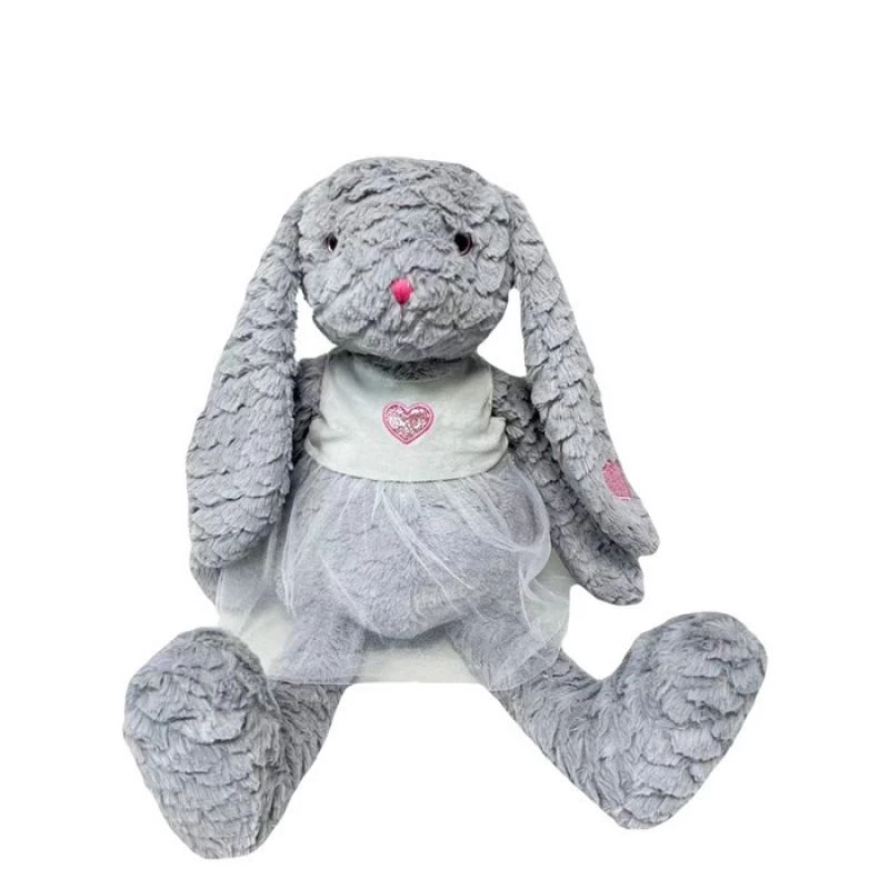 Pluchen knuffel TULILO mascotte rozenhaas 32 cm grijs - pluchen haas 32 cm