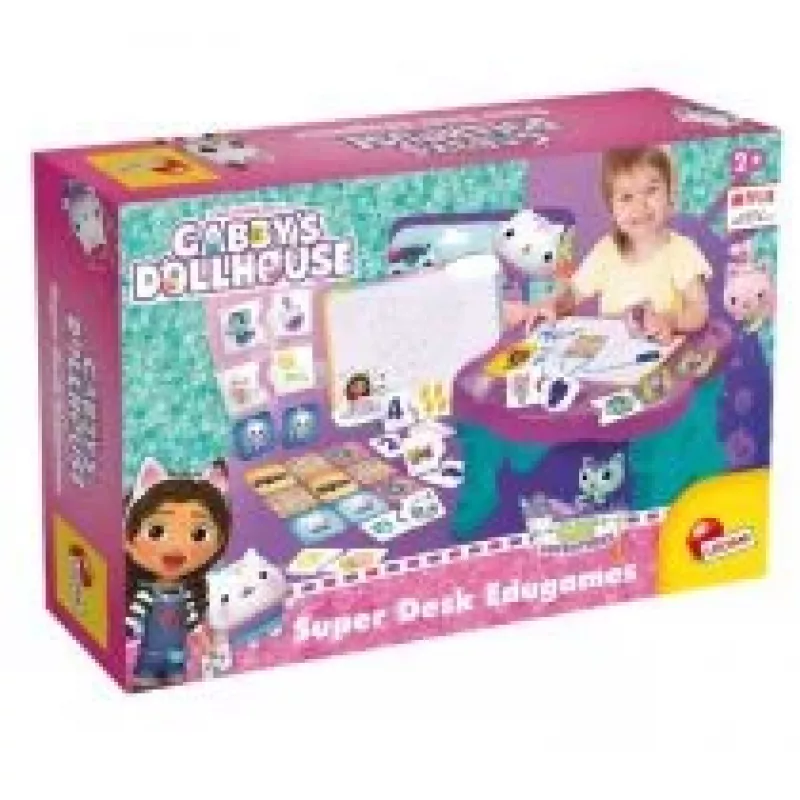 Activiteitentafel voor kinderen Lisciani Biurko z grami - Koci Domek Gabi, interactieve leertafel