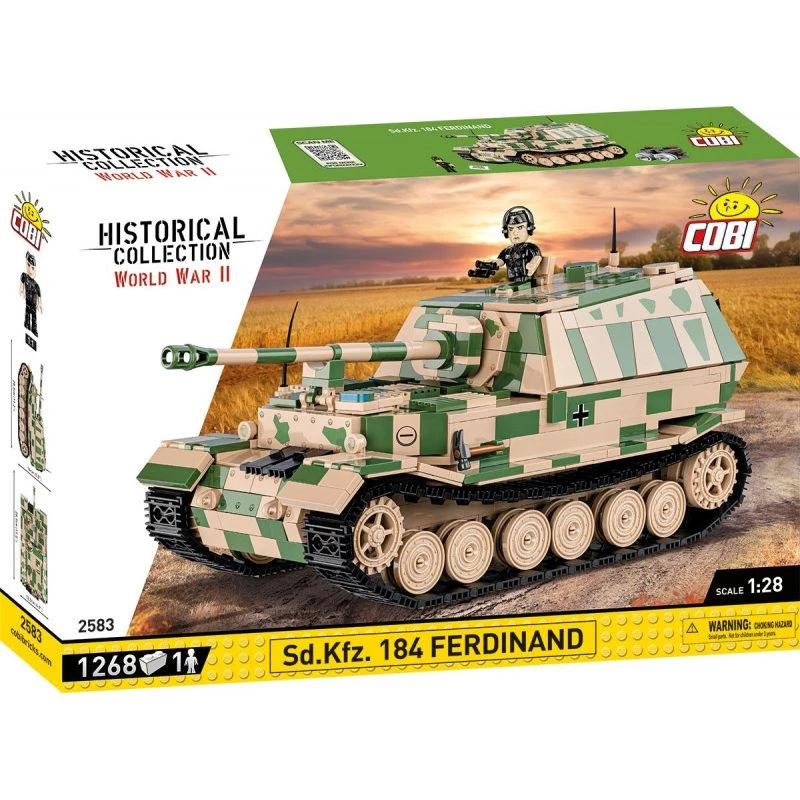 Cobi Historical Collection WWII SD. voertuig. Ferdinand tank, meerkleurig