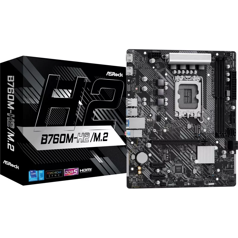 ASRock B760M-H2/M.2 DDR5 LGA1700 Micro-ATX moederbord