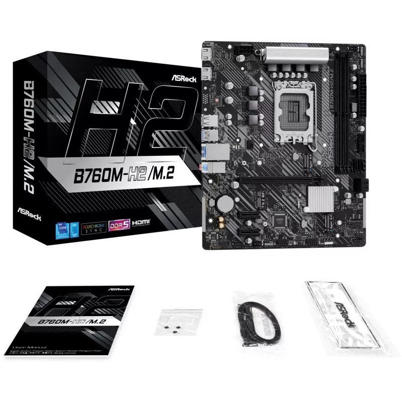 ASRock B760M-H2/M.2 DDR5 LGA1700 Micro-ATX moederbord
