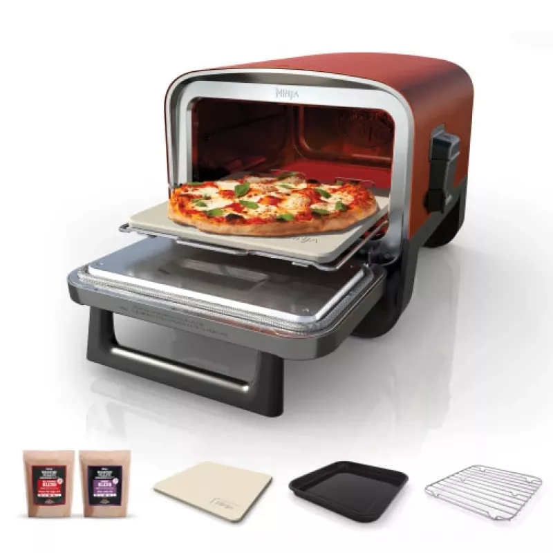 Ninja Woodfire OO101EU elektrische buitenoven, pizzaoven en smoker, 2400 W