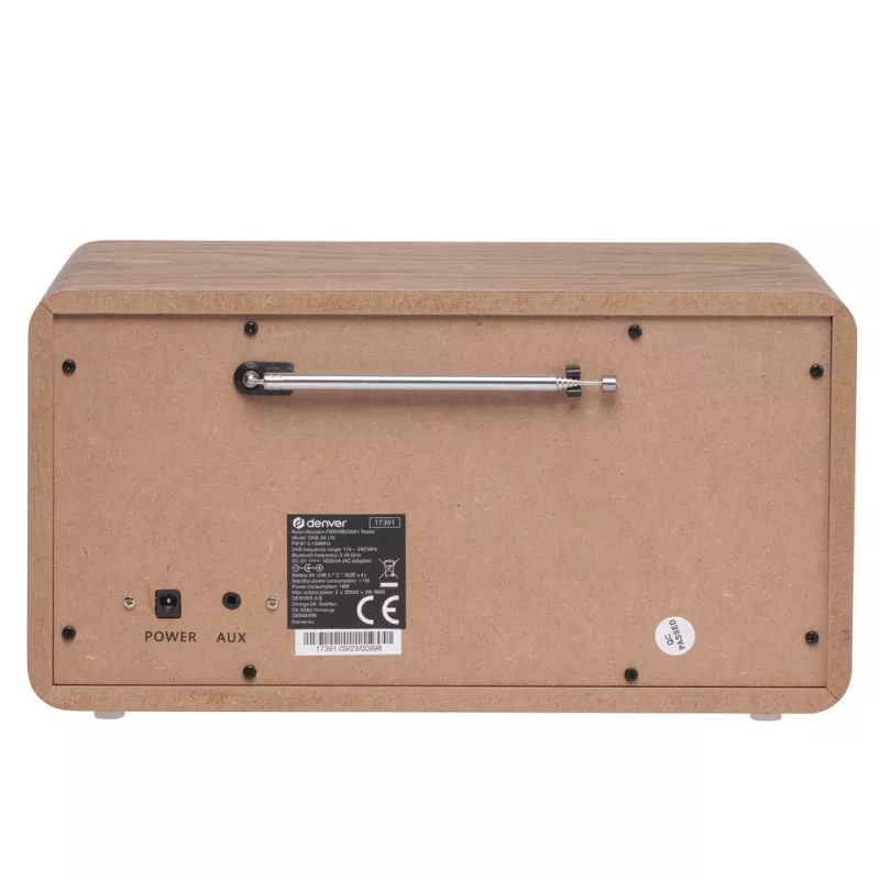 Draagbare radio Denver DAB-36LW digitale tuner DAB+ 5W LCD