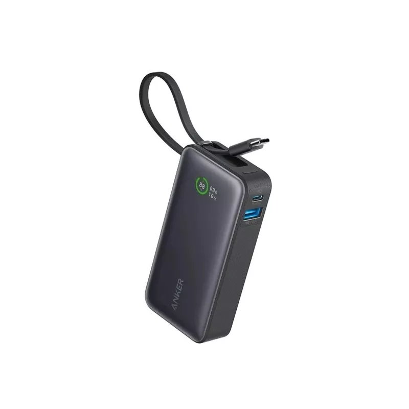 Powerbank 545 NANO 30W 10000mAh met geïntegreerde USB-C-kabel, zwart