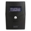 DIGITUS line-interactieve UPS, 800VA/480W 12V/9Ah x1 accu, 2x CEE 7/7 stopcontact, RJ-11, LCD (DN-170064-LCD)