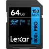 SDXC-flashgeheugen Lexar 64 GB UHS-I 800xPRO — Class 10, U3, V30, 150 MB/s