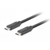 USB-C-naar-C-kabel LANBERG CA-CMCM-32CU-0018-BK USB 3.2 Gen 2, 1,8 m, zwart, 100 W PD, 4K-video