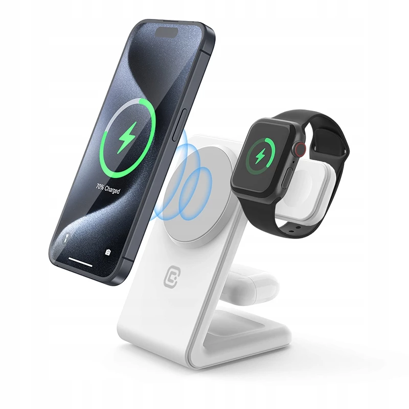 3-in-1 draadloze oplader MagSafe voor iPhone, Apple Watch en AirPods Crong