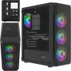 Behuizing Fury Shobo SH4F met RGB-venster en 4 ventilatoren MIDI computer pc