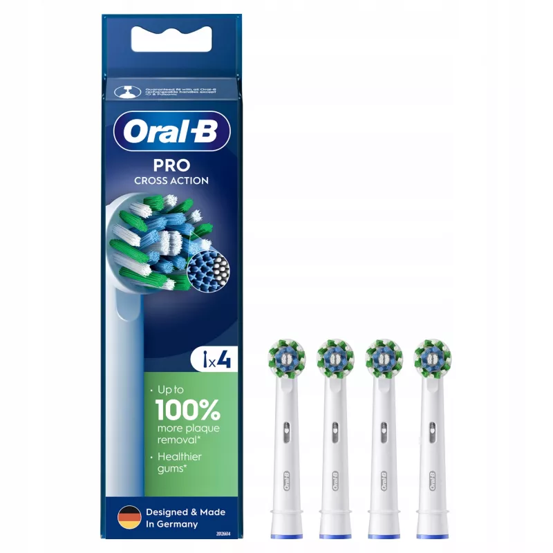 Oral-B Pro CrossAction vervangende borstelkoppen, 4 stuks