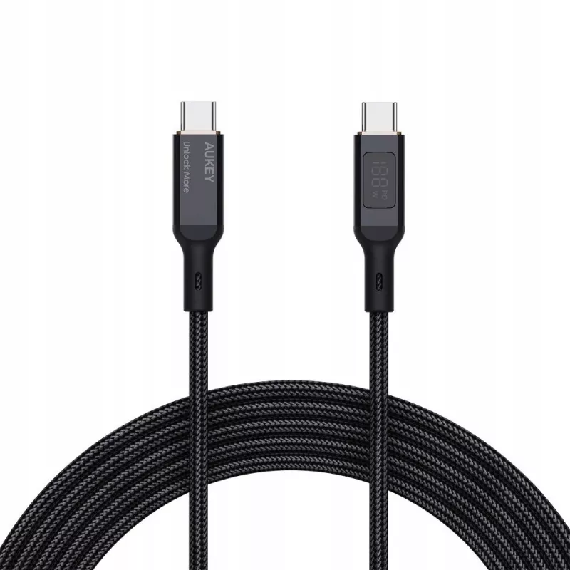 AUKEY CB-MCC102 USB-kabel 1,8 m USB-C zwart 480 Gbit/s
