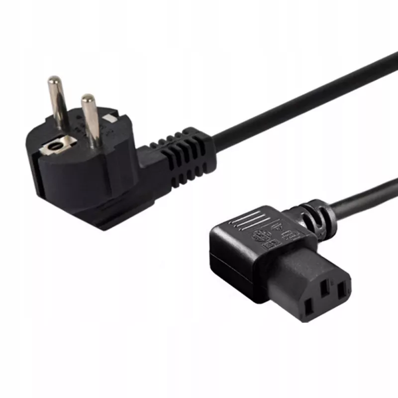 Netkabel SAVIO CL-115 IEC C13 naar stekker, 1,2 m, zwart