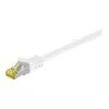 Wentronic Goobay Cat.7 raw cable patchkabel, S/FTP (PiMF), wit, 0,25 m - LSZH halogeenvrij, koper, RJ45-stekker (91089)