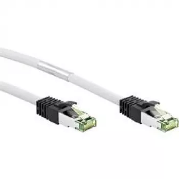 Wentronic Goobay - patchkabel - RJ-45 (M) naar RJ-45 (M) - 10 m - SFTP, PiMF - CAT 8.1 - halogeenvrij, gegoten, snagless, soepele aders - wit (55129)