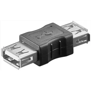 Microconnect USBAFAF kabeladapter USB A zwart