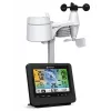 Bresser 7002580 Weather Center 5-in-1 digitaal wifi-weerstation met professionele sensor, 5,7″ display, netvoeding, zwart