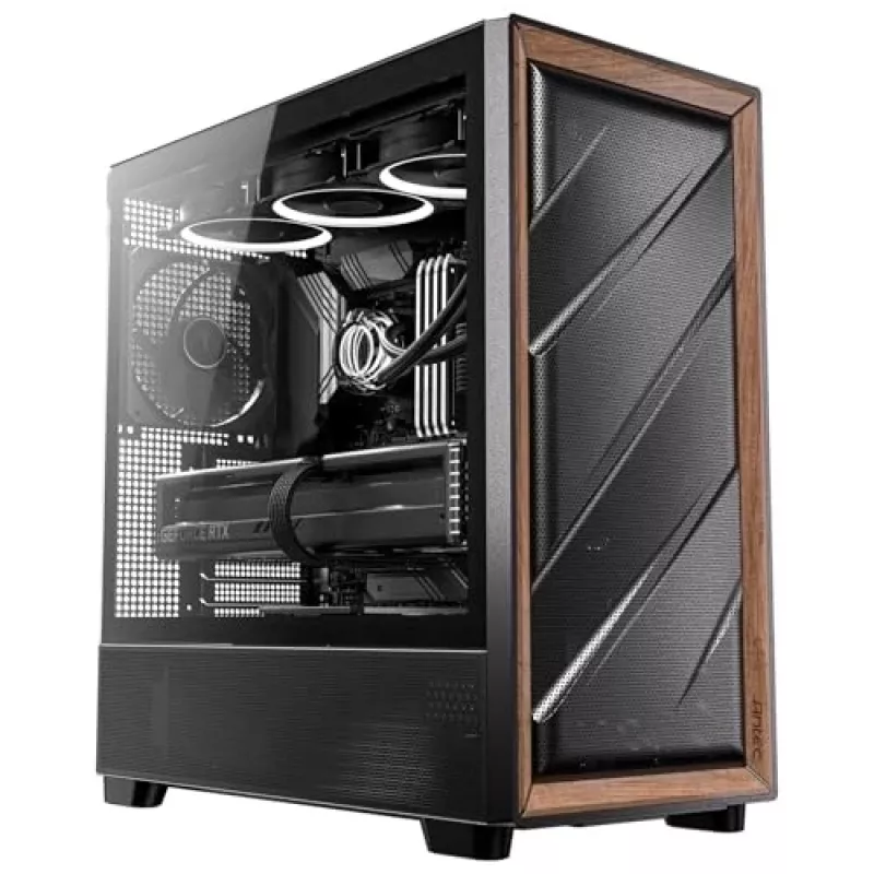 Antec 0-761345-10133-2 computercase midi tower zwart hout