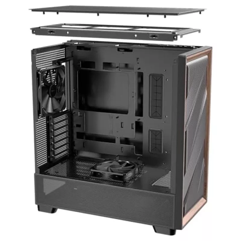 Antec 0-761345-10133-2 computercase midi tower zwart hout