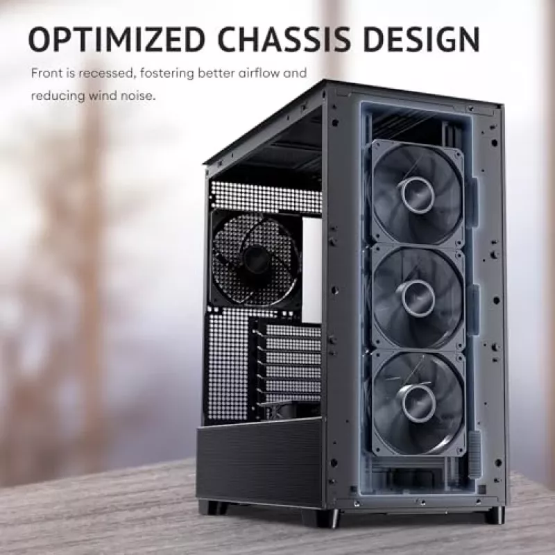 Antec 0-761345-10133-2 computercase midi tower zwart hout