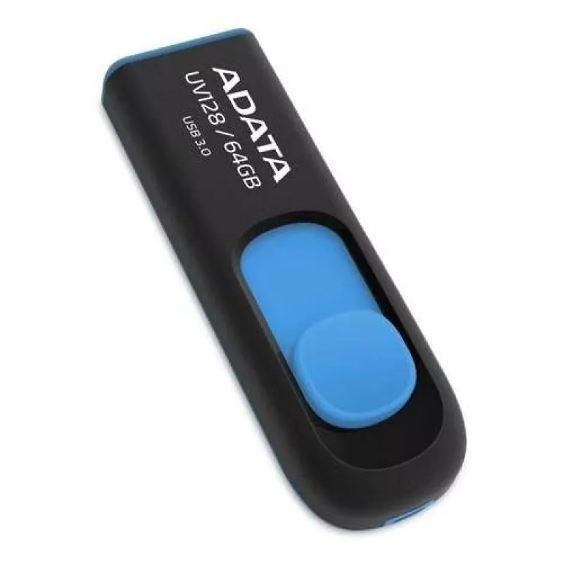 ADATA 64GB DashDrive UV128 USB-stick USB Type-A 3.2 Gen 1 (3.1 Gen 1) zwart, blauw