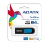 ADATA 64GB DashDrive UV128 USB-stick USB Type-A 3.2 Gen 1 (3.1 Gen 1) zwart, blauw