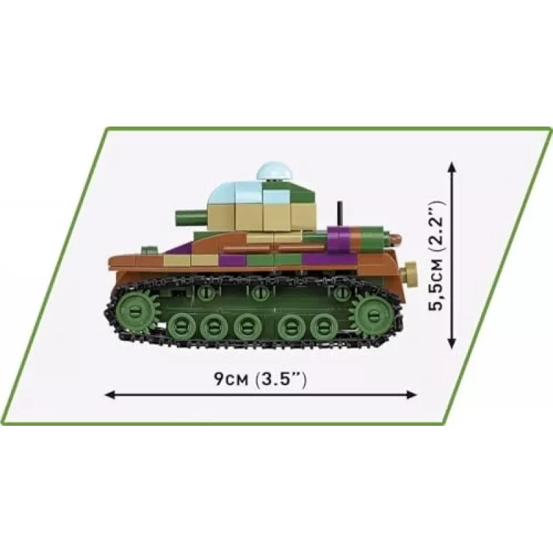Bouwset COBI Renault R35 Valentine IX Panzer I 595 onderdelen