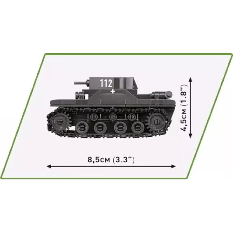 Bouwset COBI Renault R35 Valentine IX Panzer I 595 onderdelen