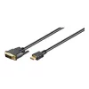 Goobay | DVI-D/HDMI-kabel, verguld | 51580 | DVI-D stekker single-link (18+1 pin) | HDMI stekker (type A) | HDMI naar DVI-D | 2 m