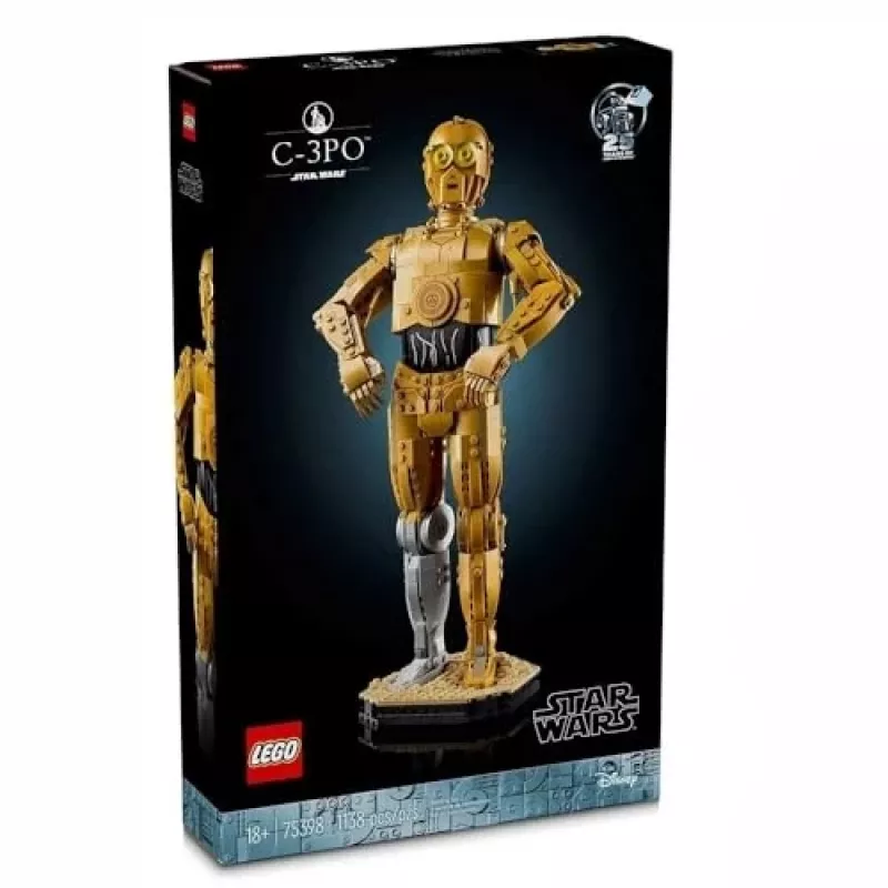 LEGO bouwbare figuur Star Wars C-3PO model 75398 — 1.138 onderdelen, 380 mm display verzamelstuk